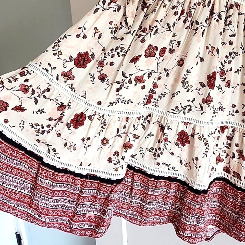 L'Atiste by Amy Cut Out boho mini dress size Large - Picture 4 of 7